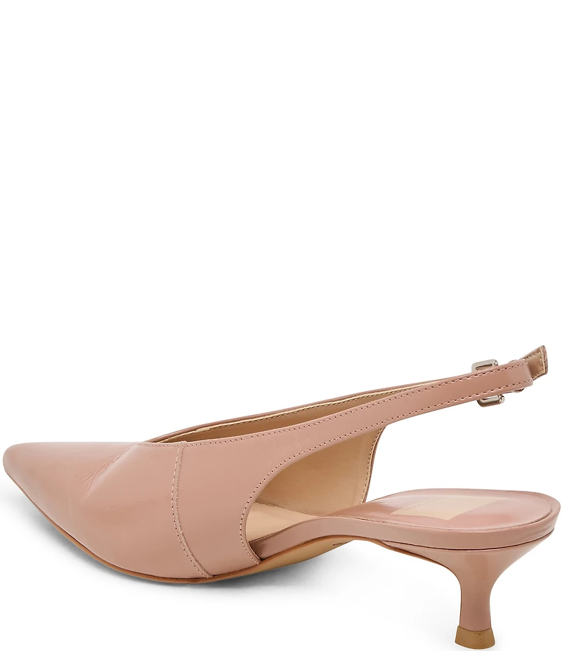 Dolce Vita Alenna Leather Kitten Heel Slingback Pumps
