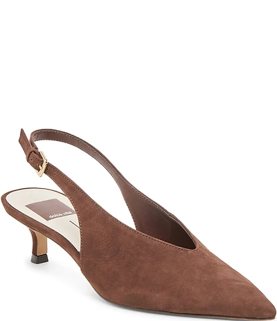 Dolce Vita Alenna Suede Kitten Heel Slingback Pumps