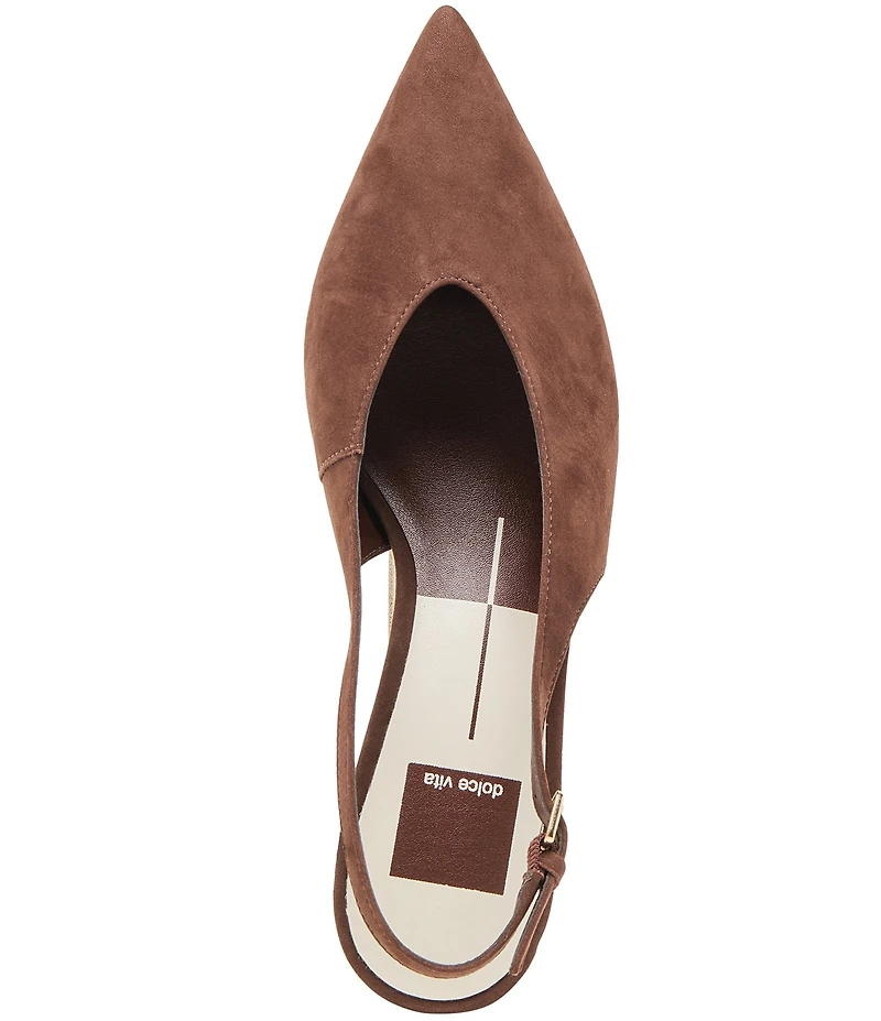 Dolce Vita Alenna Suede Kitten Heel Slingback Pumps