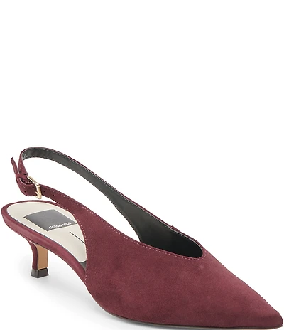 Dolce Vita Alenna Suede Kitten Heel Slingback Pumps