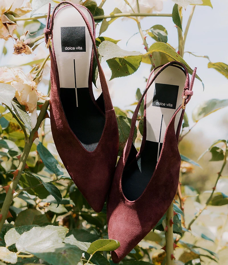 Dolce Vita Alenna Suede Kitten Heel Slingback Pumps