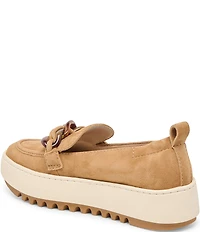 Dolce Vita Ammy Suede Chain Hardware Platform Loafers