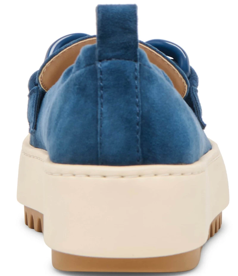 Dolce Vita Ammy Suede Chain Hardware Platform Loafers