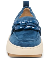Dolce Vita Ammy Suede Chain Hardware Platform Loafers