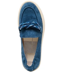 Dolce Vita Ammy Suede Chain Hardware Platform Loafers