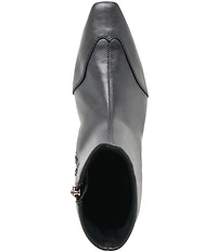 Dolce Vita Anika Leather Wing Tip Kitten Heel Booties