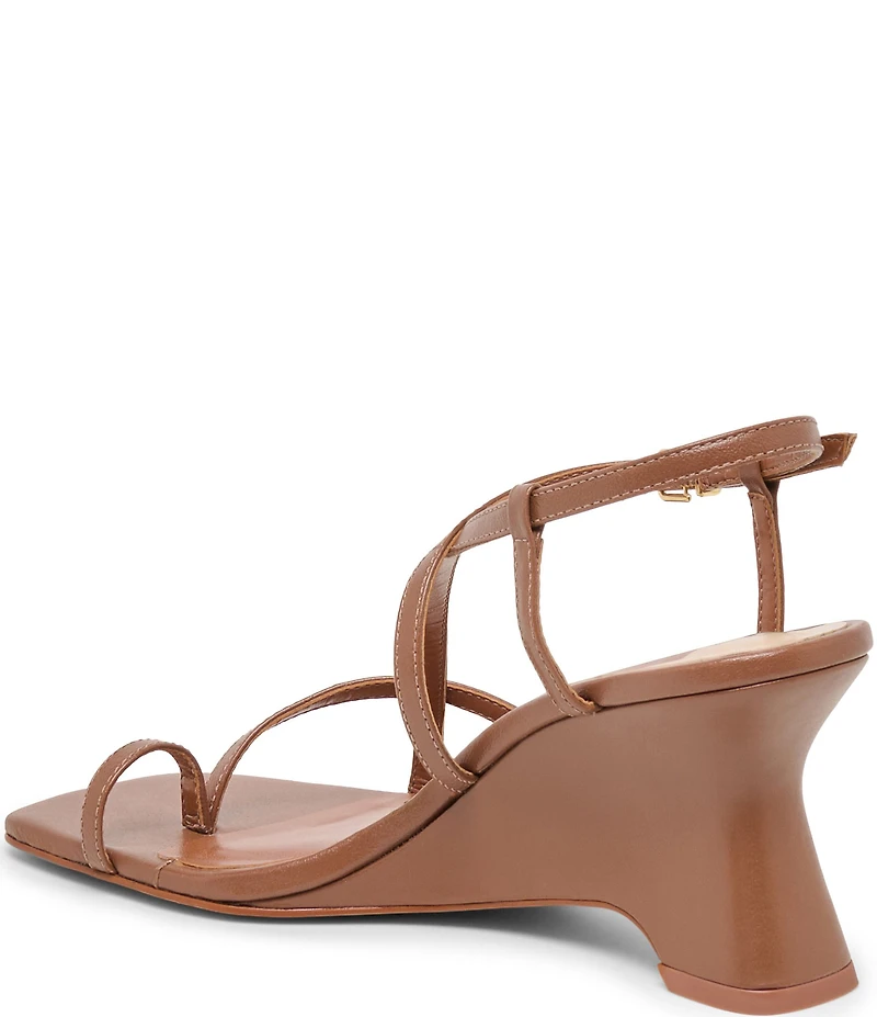 Dolce Vita Aylee Leather Strappy Sculpted Wedge Dress Sandals