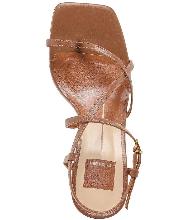 Dolce Vita Aylee Leather Strappy Sculpted Wedge Dress Sandals