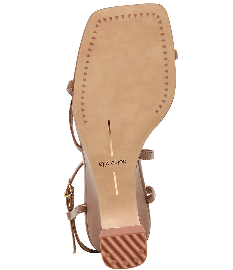 Dolce Vita Aylee Leather Strappy Sculpted Wedge Dress Sandals