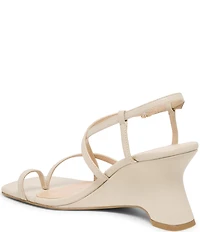 Dolce Vita Aylee Leather Strappy Sculpted Wedge Dress Sandals