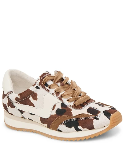Dolce Vita B.NTCD Cow Print Calf Hair Retro Jogger Sneakers