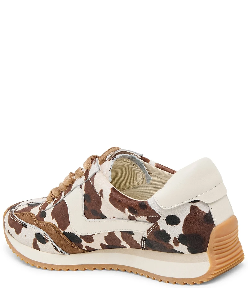Dolce Vita B.NTCD Cow Print Calf Hair Retro Jogger Sneakers