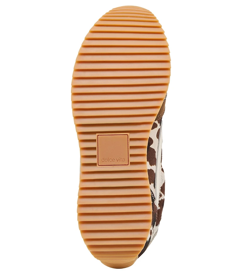 Dolce Vita B.NTCD Cow Print Calf Hair Retro Jogger Sneakers