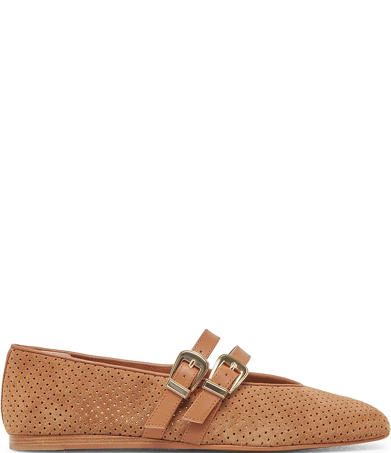 Dolce Vita Baylee Perforated Suede Mary Jane Ballet Flats