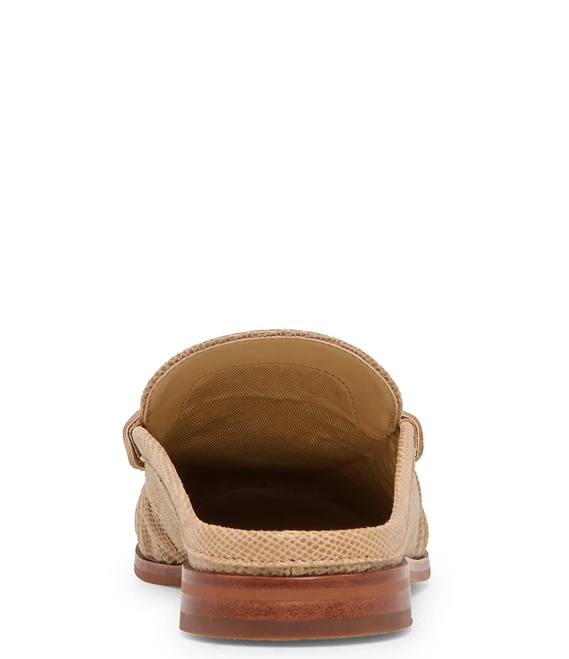 Dolce Vita Betzy Embossed Leather Pleated Loafer Mules