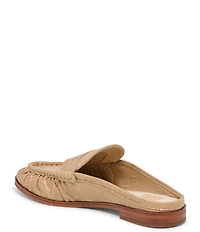 Dolce Vita Betzy Embossed Leather Pleated Loafer Mules