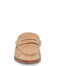 Dolce Vita Betzy Embossed Leather Pleated Loafer Mules
