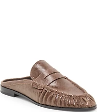 Dolce Vita Betzy Embossed Leather Pleated Loafer Mules
