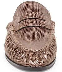 Dolce Vita Betzy Embossed Leather Pleated Loafer Mules