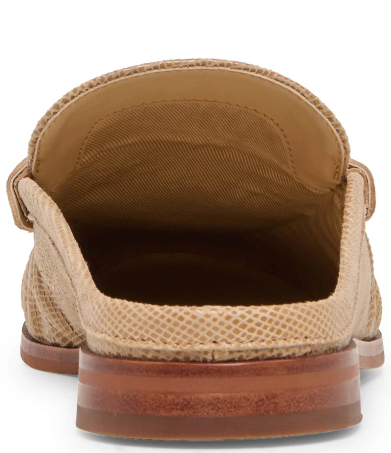 Dolce Vita Betzy Embossed Leather Pleated Loafer Mules