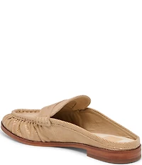 Dolce Vita Betzy Embossed Leather Pleated Loafer Mules