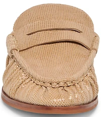 Dolce Vita Betzy Embossed Leather Pleated Loafer Mules