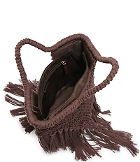 Dolce Vita Birch Crochet Macrame Top Handle Tote Bag
