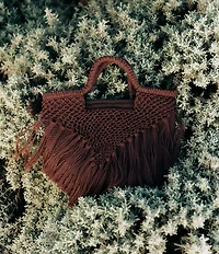 Dolce Vita Birch Crochet Macrame Top Handle Tote Bag