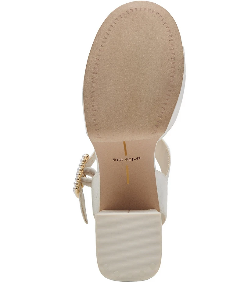 Dolce Vita Bobby Pearl Buckle Platform Dress Sandals