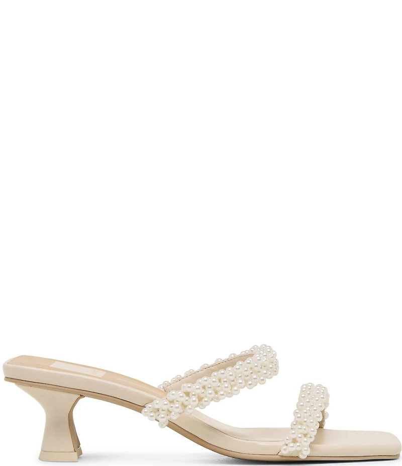 Dolce Vita Boni Pearl Kitten Heel Dress Slide Sandals