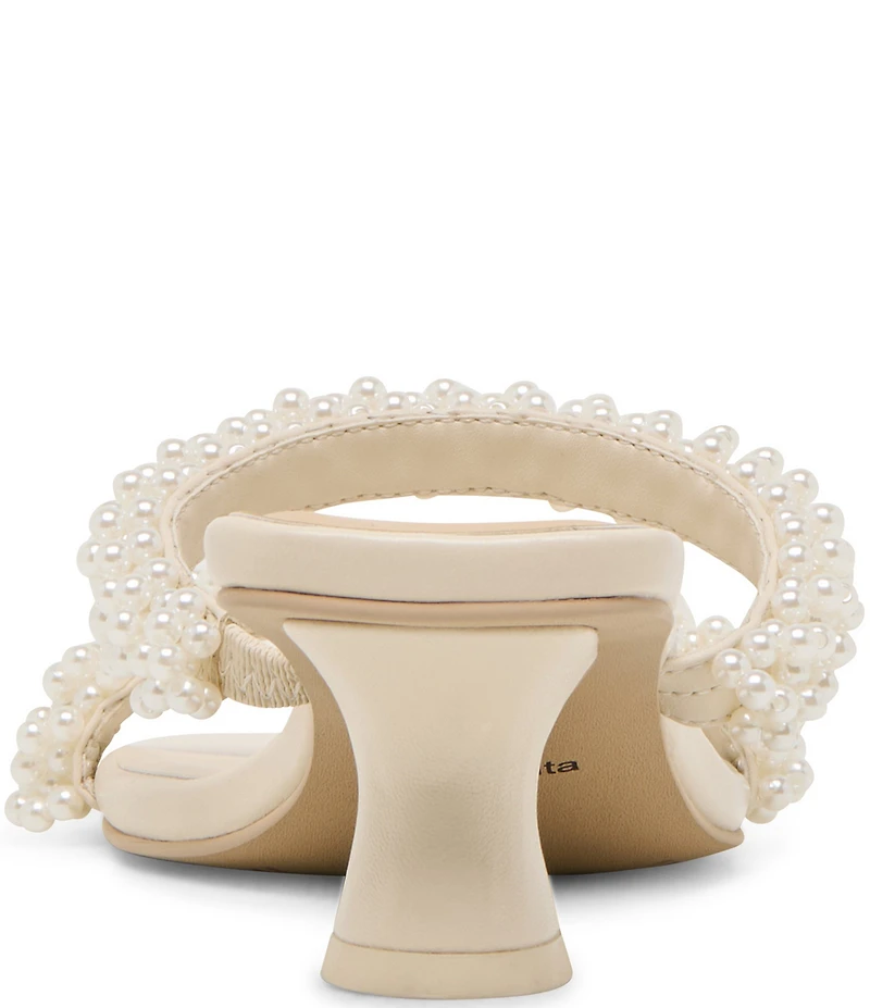 Dolce Vita Boni Pearl Kitten Heel Dress Slide Sandals