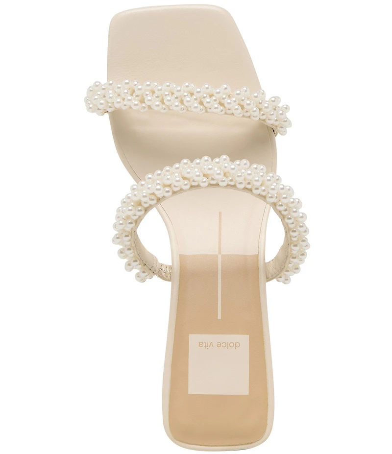 Dolce Vita Boni Pearl Kitten Heel Dress Slide Sandals