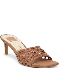 Dolce Vita Bowen Raffia Woven Slide Dress Sandals