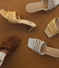 Dolce Vita Bowen Raffia Woven Slide Dress Sandals