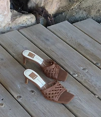 Dolce Vita Bowen Raffia Woven Slide Dress Sandals