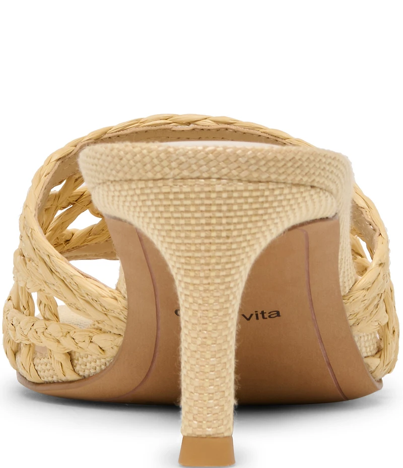 Dolce Vita Bowen Raffia Woven Slide Dress Sandals