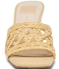 Dolce Vita Bowen Raffia Woven Slide Dress Sandals