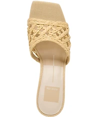 Dolce Vita Bowen Raffia Woven Slide Dress Sandals