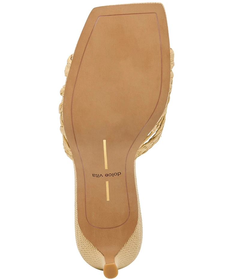 Dolce Vita Bowen Raffia Woven Slide Dress Sandals