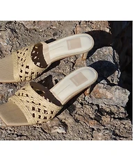 Dolce Vita Bowen Raffia Woven Slide Dress Sandals