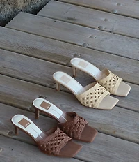 Dolce Vita Bowen Raffia Woven Slide Dress Sandals