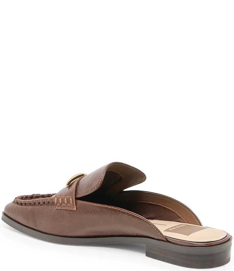 Dolce Vita Bowey Leather Metal Ornament Loafer Mules