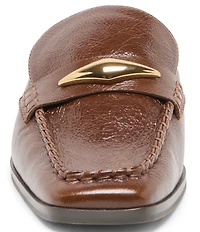 Dolce Vita Bowey Leather Metal Ornament Loafer Mules