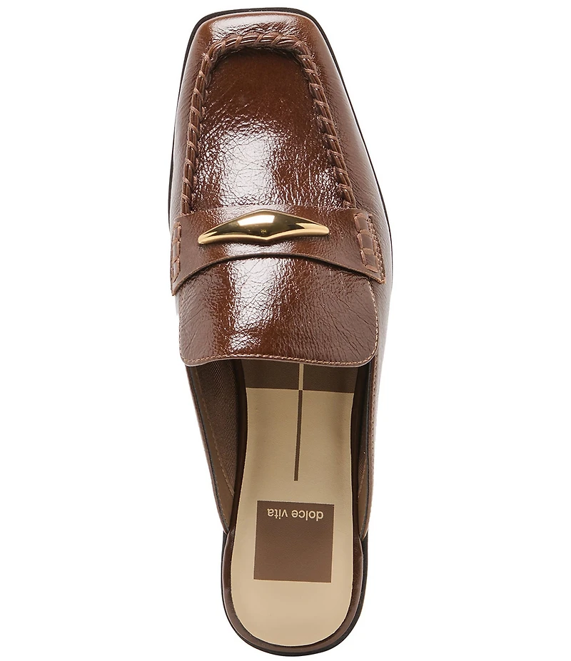 Dolce Vita Bowey Leather Metal Ornament Loafer Mules