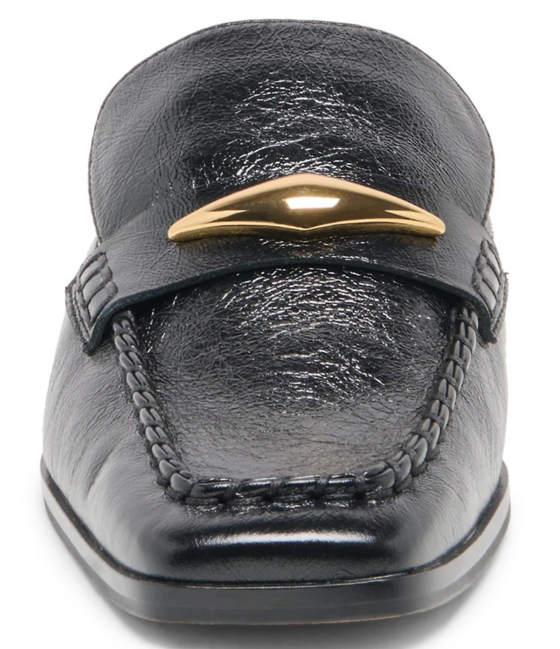Dolce Vita Bowey Leather Metal Ornament Loafer Mules