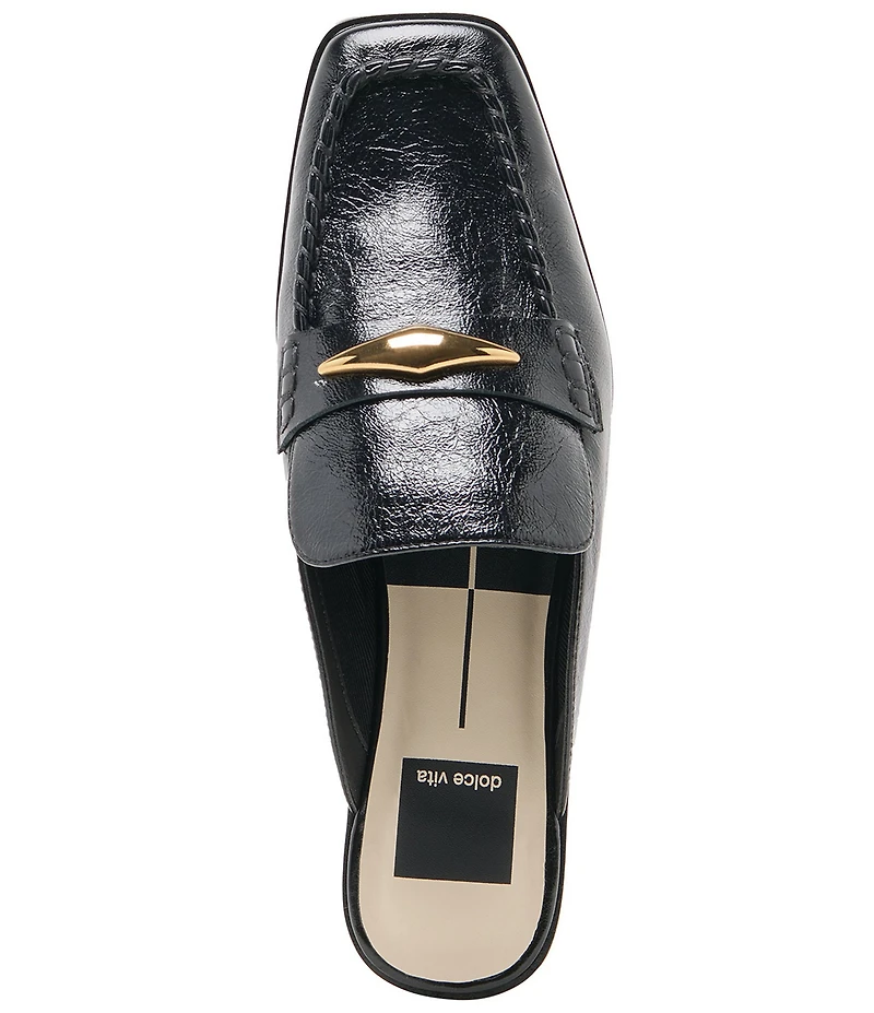 Dolce Vita Bowey Leather Metal Ornament Loafer Mules
