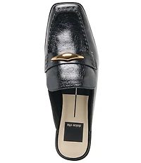 Dolce Vita Bowey Leather Metal Ornament Loafer Mules