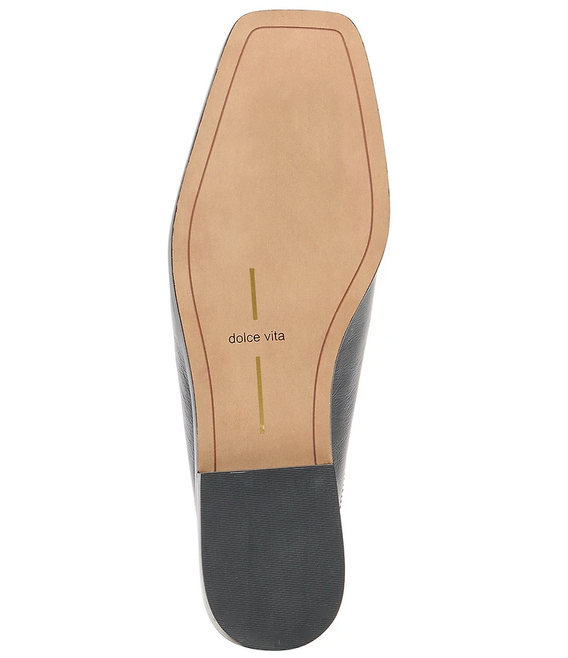 Dolce Vita Bowey Leather Metal Ornament Loafer Mules