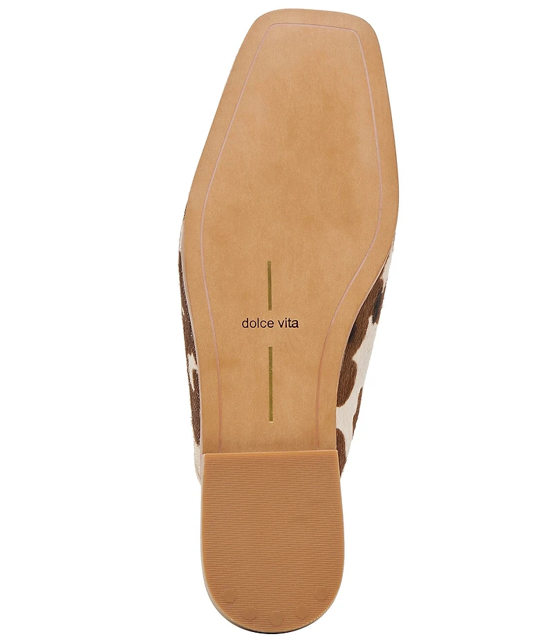 Dolce Vita Bradly Cow Print Calf Hair Moc-Toe Mules