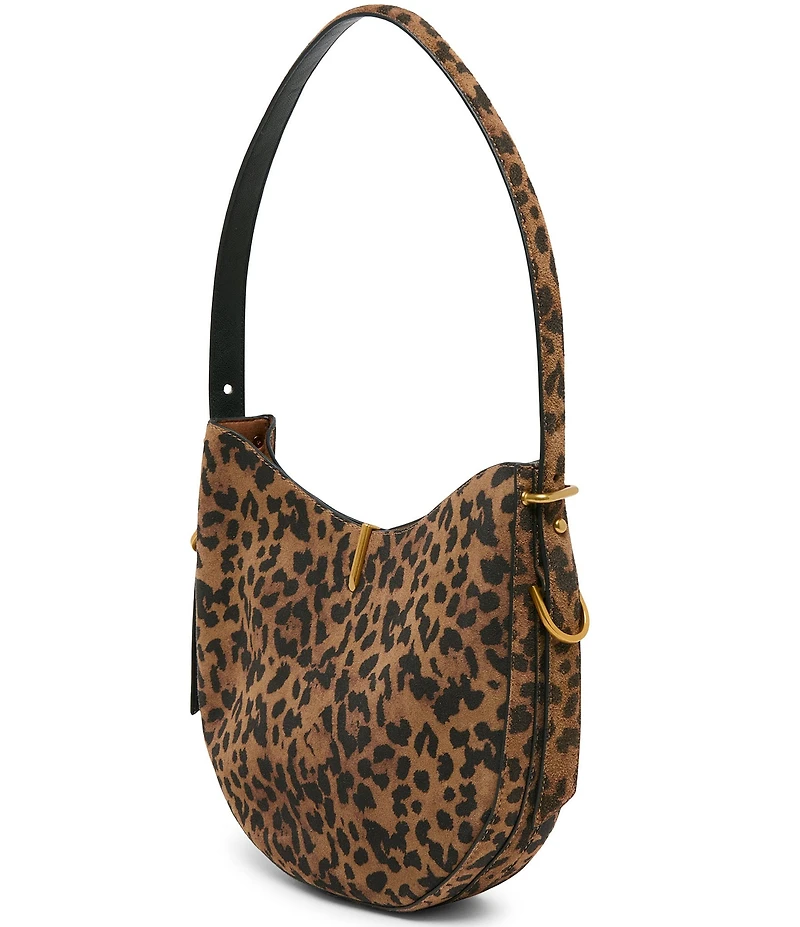 Dolce Vita Bree Leopard Suede Shoulder Bag